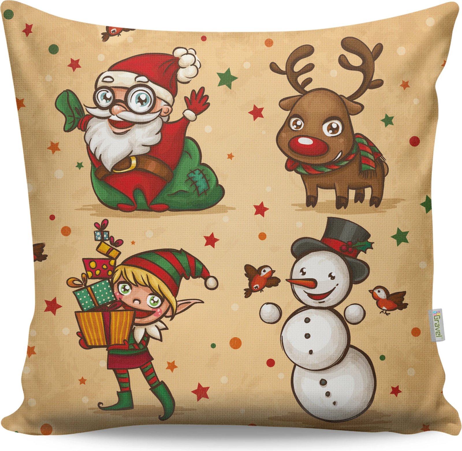 Jastëk dekorativ multingjyrësh, Evila Originals, A12945, 43x43cm