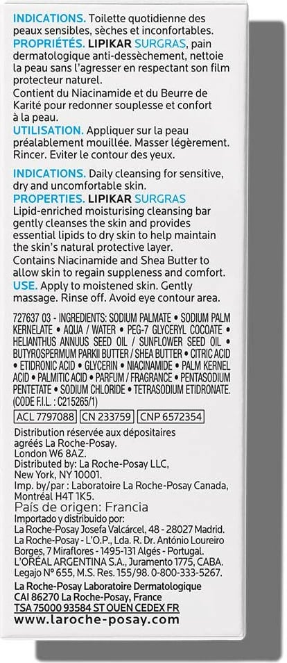 Pastrues La Roche-Posay Lipikar Surgras, 150g