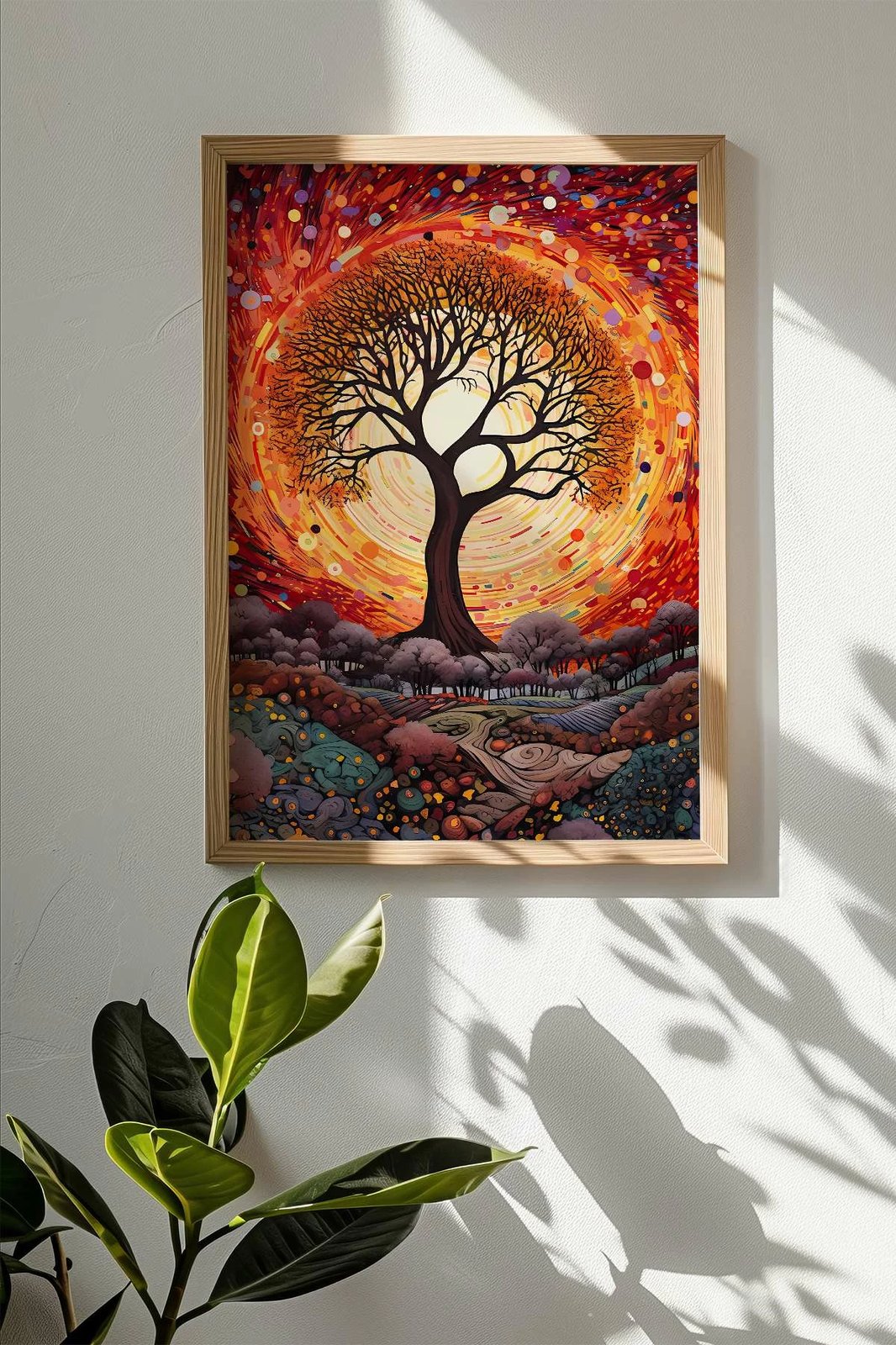 Pikturë dekorative me kornizë, shumëngjyrëshe, Mscartmdl15