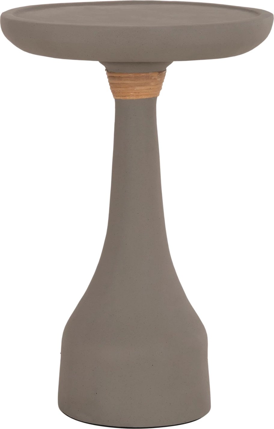 Tavolinë anësore e lartë TORG, rrethore, çimento fiber, ngjyrë gri, FH18170.03, Φ41x62H cm