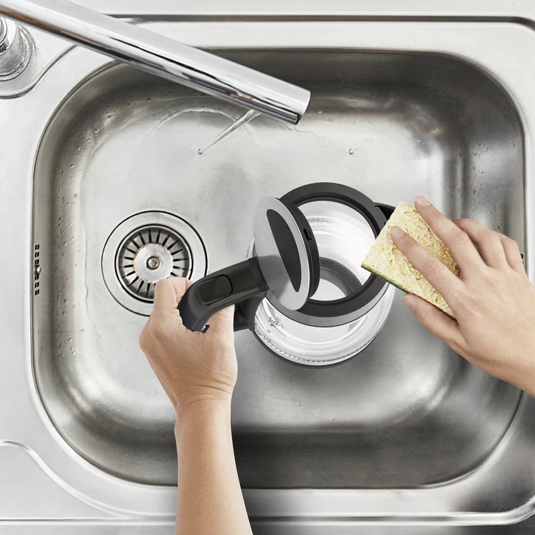 Ibrik elektrik Tefal KI605830, 1.7L, 2200W, xham, argjendtë/zi