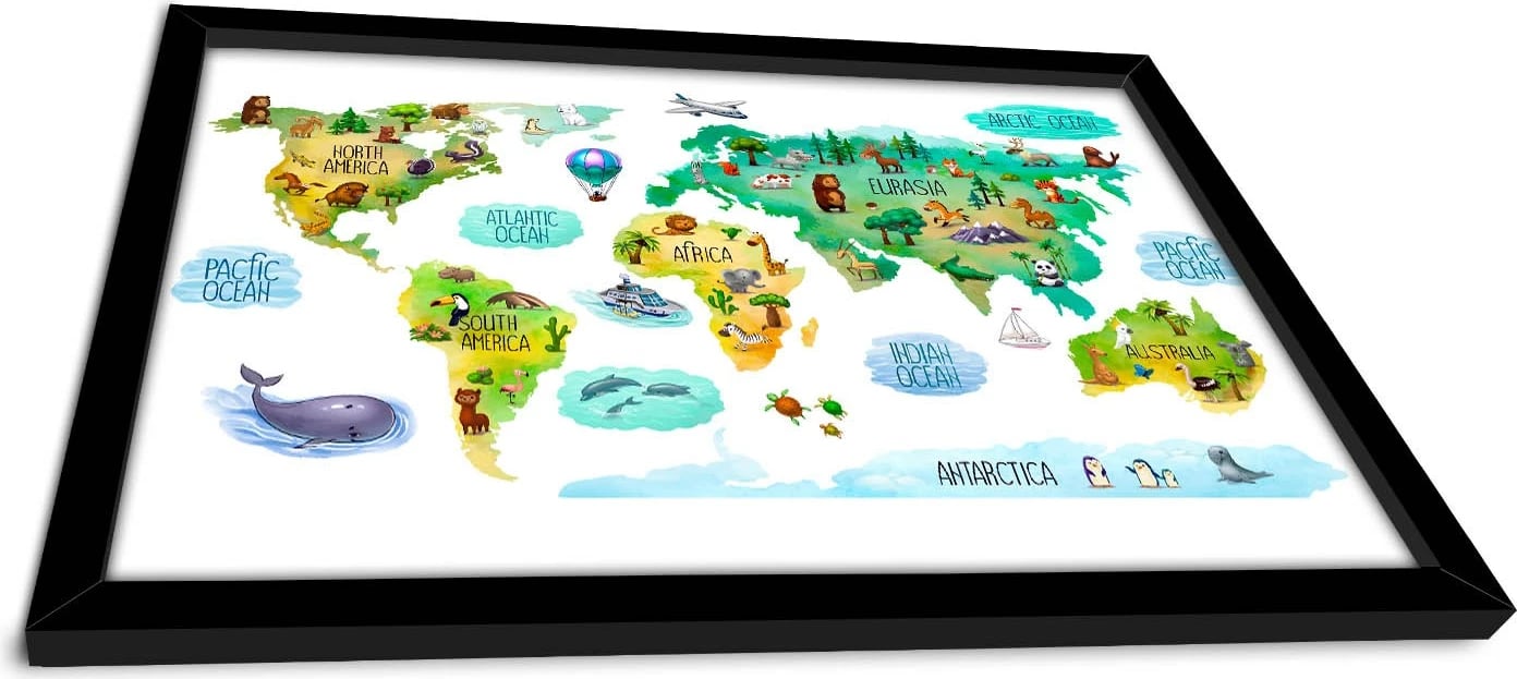 Pikturë dekorative me kornizë MDF, shumëngjyrëshe, Wallity 3853SCT-003, 38x53cm