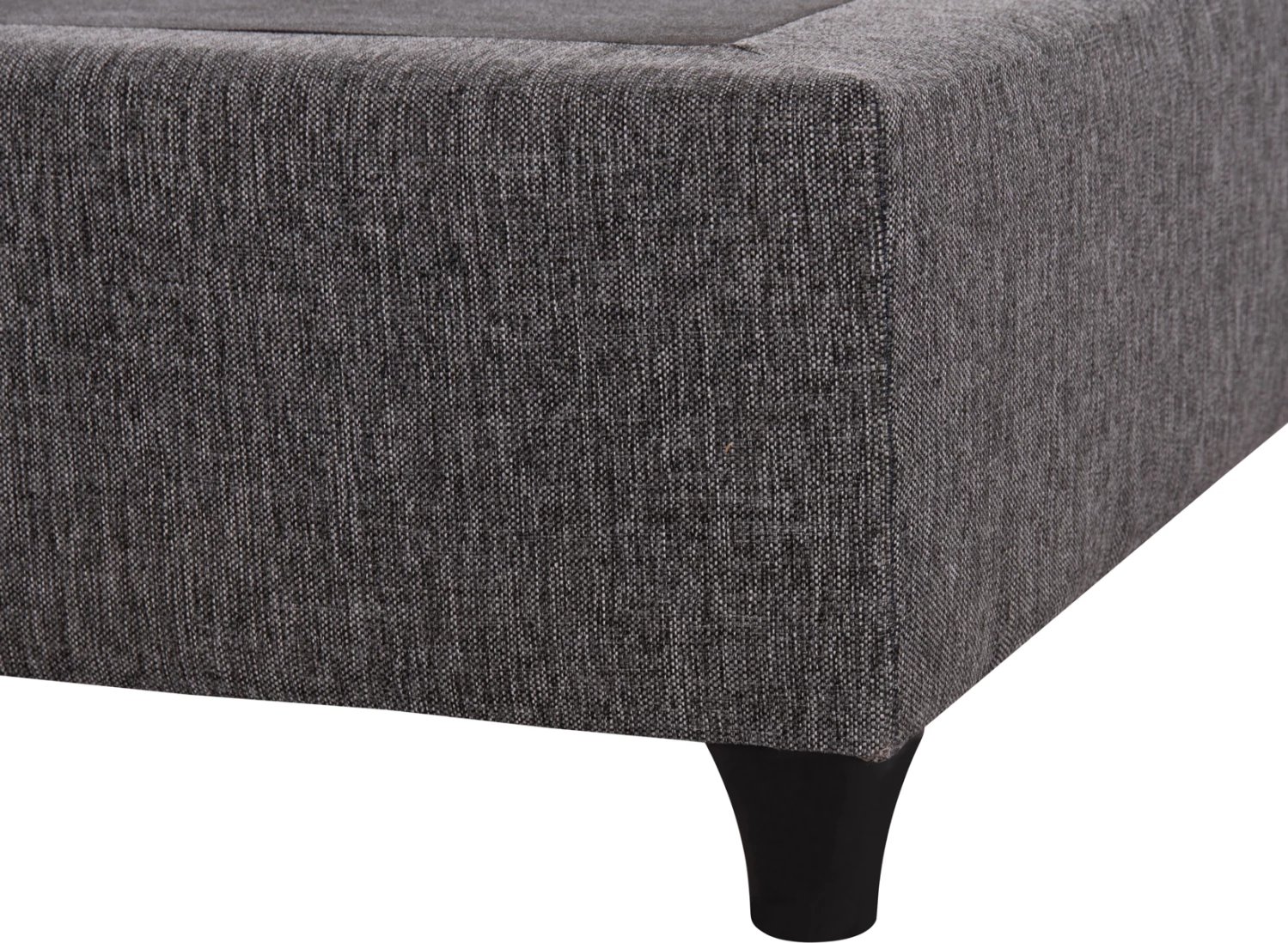 Baza e shtratit SIGGY, tekstil gri, pa hapësirë magazinimi, për dyshek 80x200cm