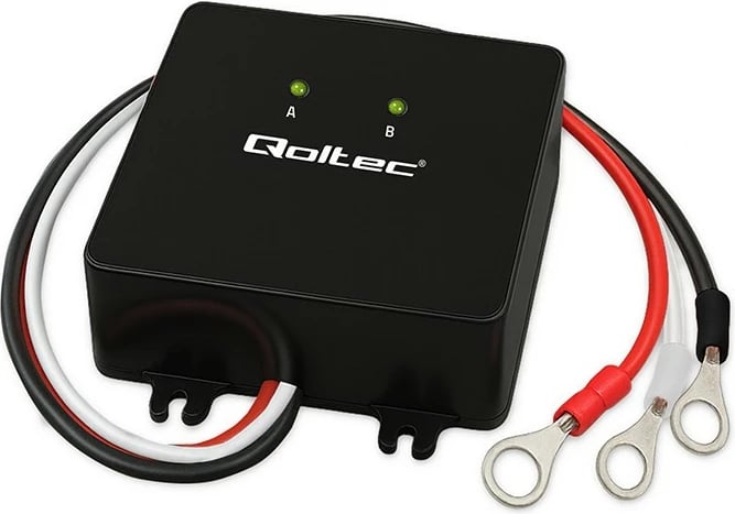 Balancues tensioni Qoltec 51097 për 2x12V bateri, 24V, 5A, i zi