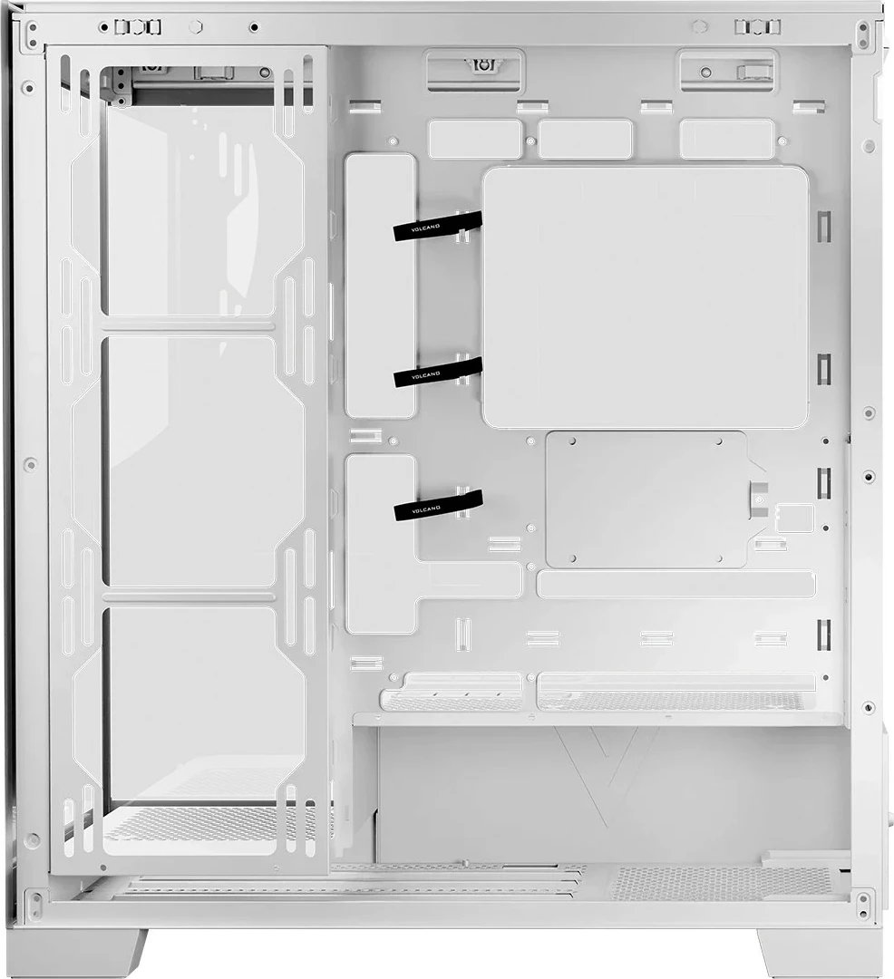 Kasë MODECOM Volcano Space MIDI, ATX, ITX, Micro ATX, ARGB, xham i temperuar, e bardhë