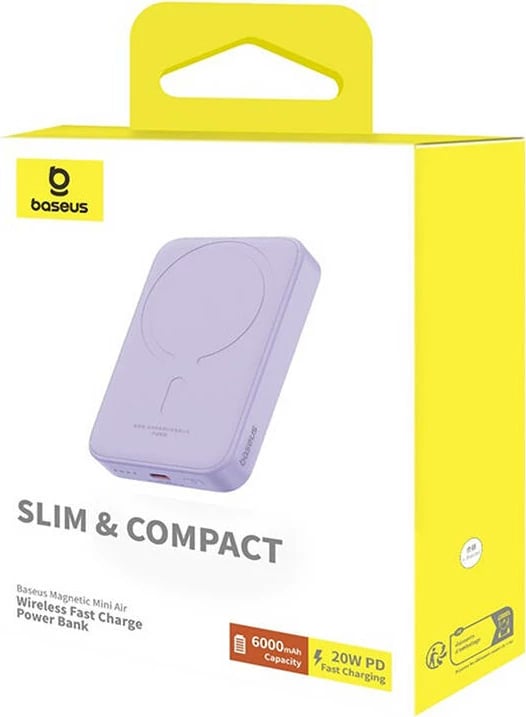 Powerbank Baseus Magnetic Mini 6000 mAh 20W, vjollcë