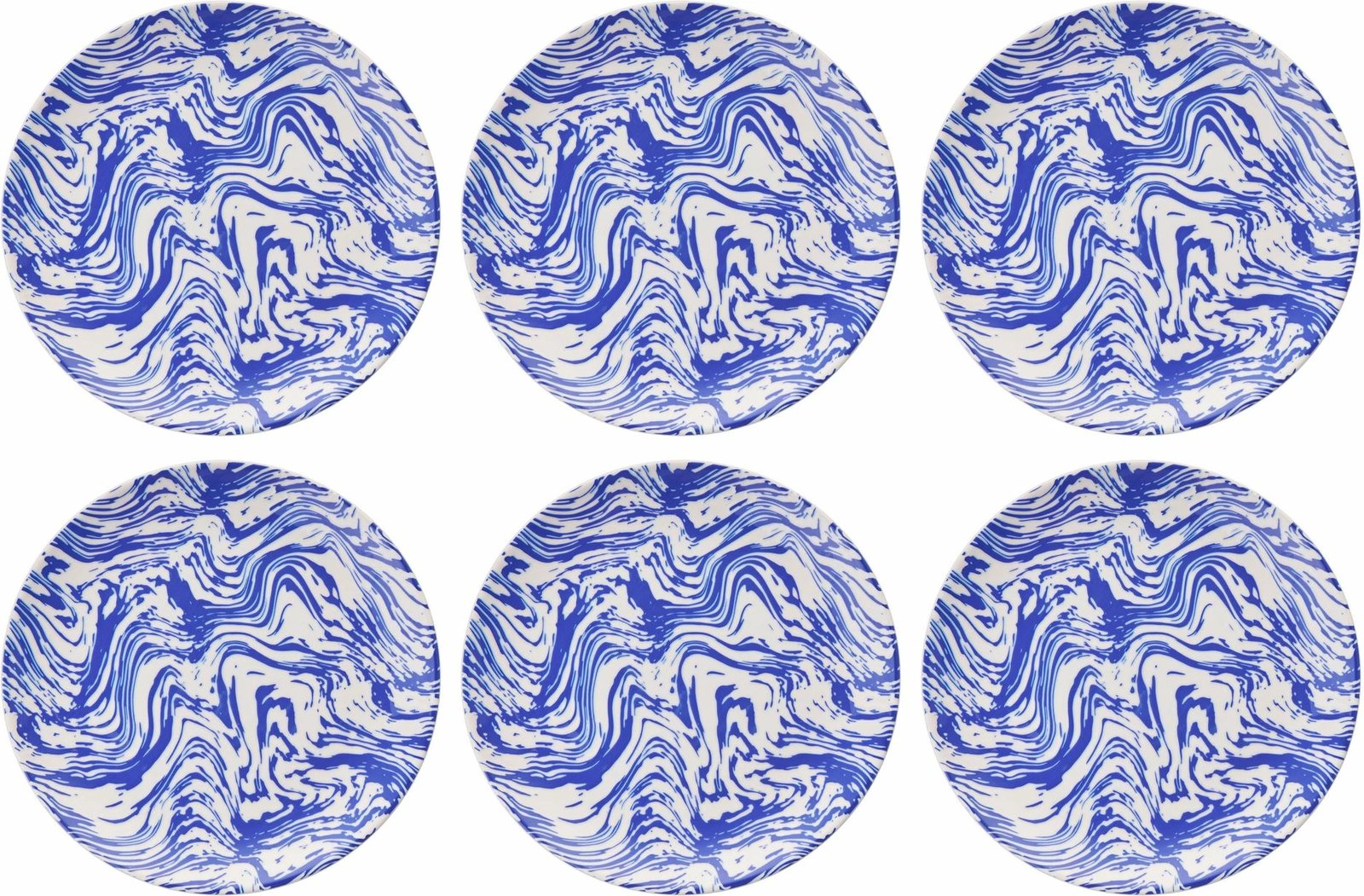 Set pjatash shërbimi, 6 copë, Hermia Concept, valë blu