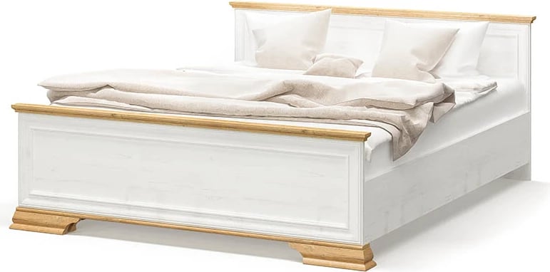 Set dhome gjumi Jaden me krevat lisi, i bardhë, 160x200cm, 4 copë