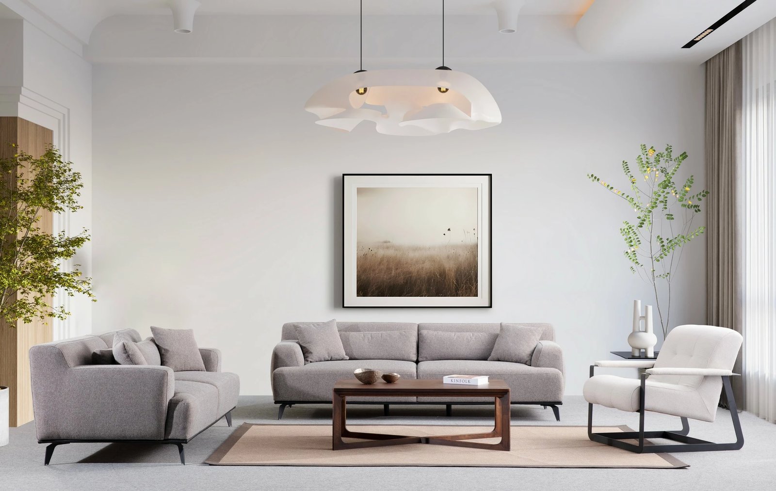 Kauç 3-ulëse Atelier del Sofa, Jaguar 3, ngjyrë kafe dhe gri