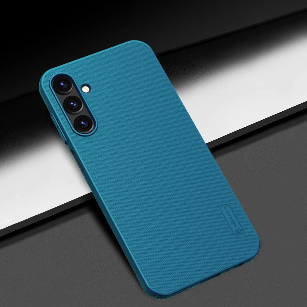 Mbështjellës Nillkin Super Frosted Shield për Samsung Galaxy A15 5G, i fortë, Blu