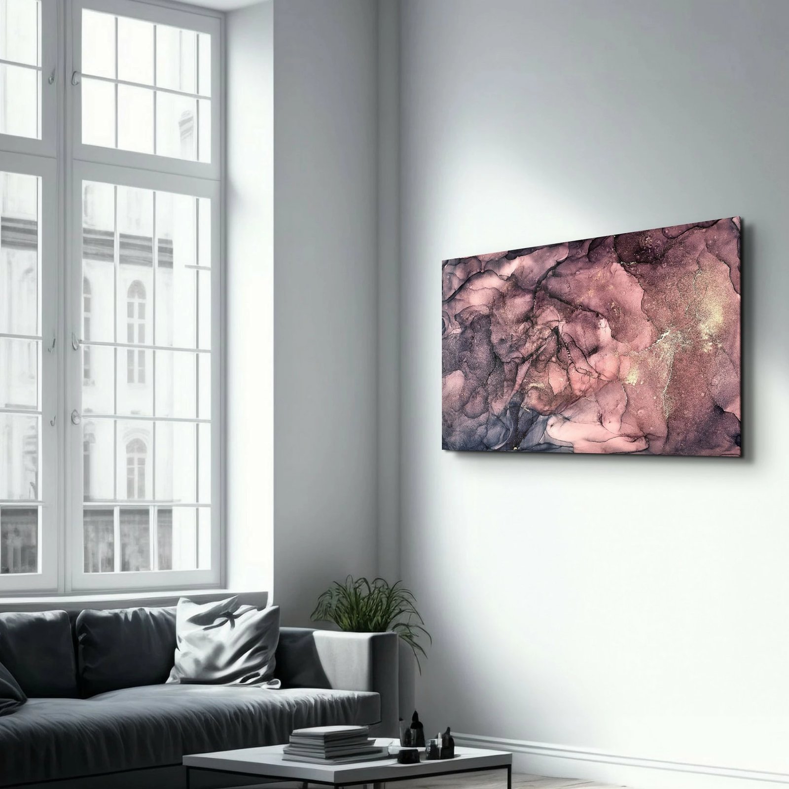 Pikturë dekorative prej xhami të temperuar, shumëngjyrëshe, CAM-2026, 46x72cm