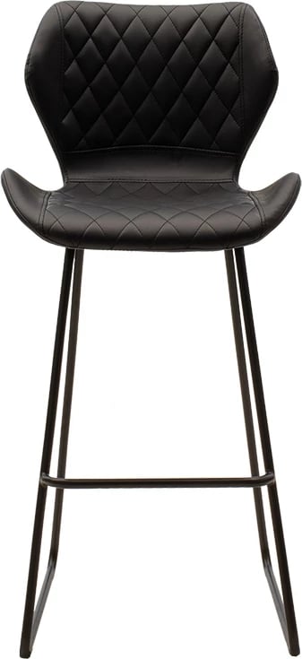 Karrige për bar Theo metalike, ngjyrë e zezë, set prej 2 copë