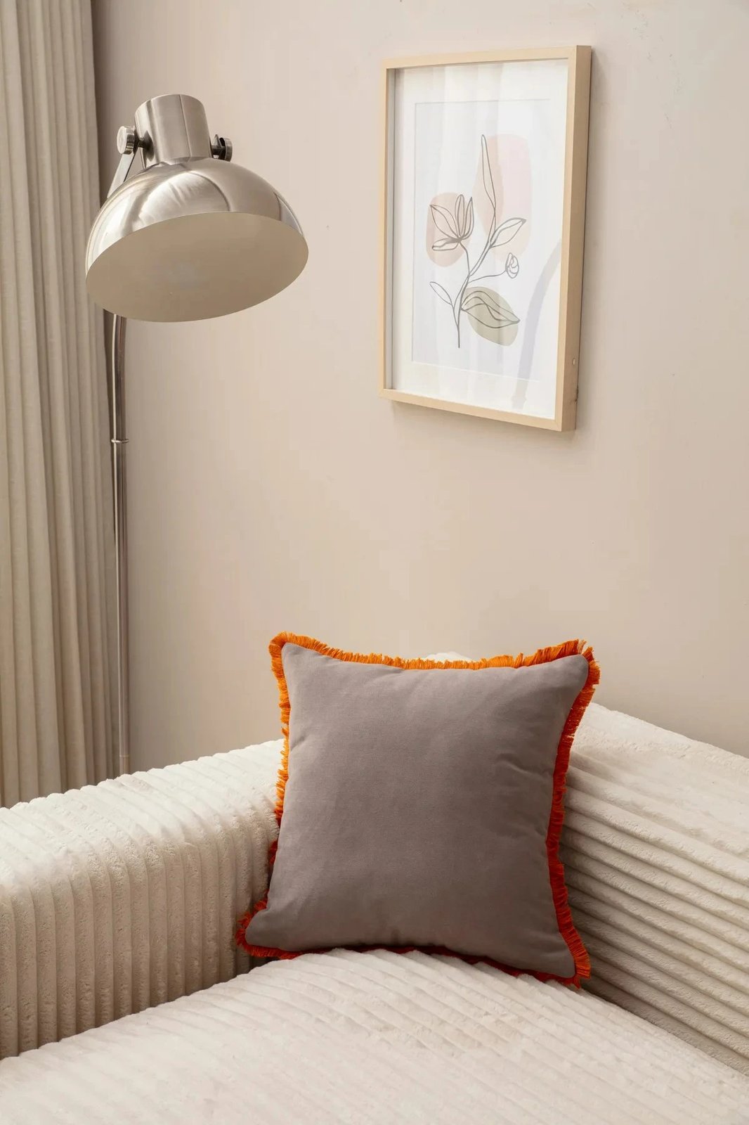 Jastëk mbulesë, ngjyrë gri, Evila Originals, 43x43cm