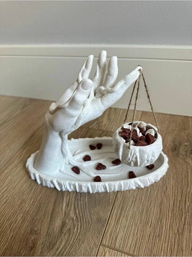 Statujë dekorative dorë, ngjyrë e bardhë, Evila Originals, 22x10x17cm