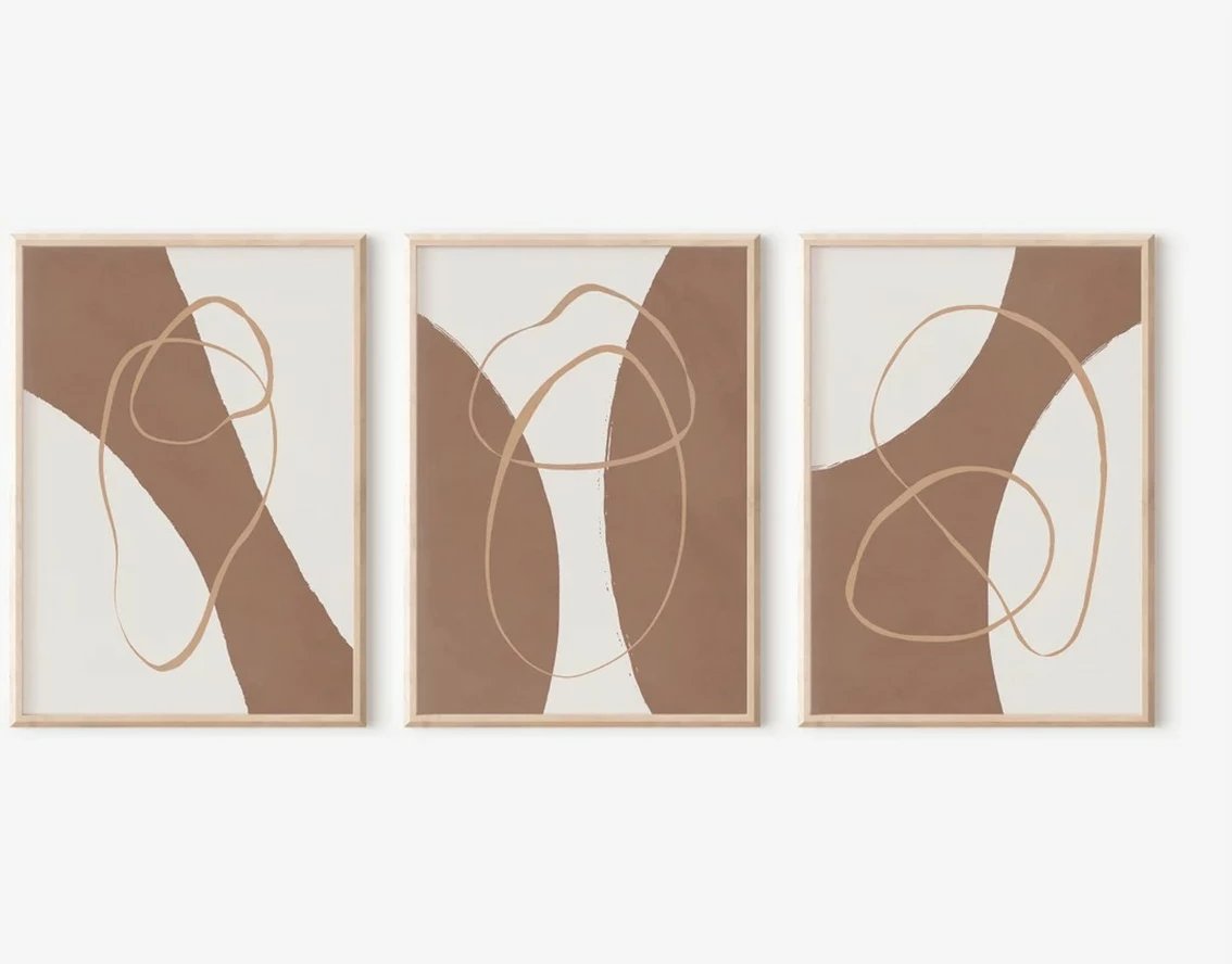 Pikturë dekorative me kornizë (3 copë), Wallity, 3Dartsohoset77