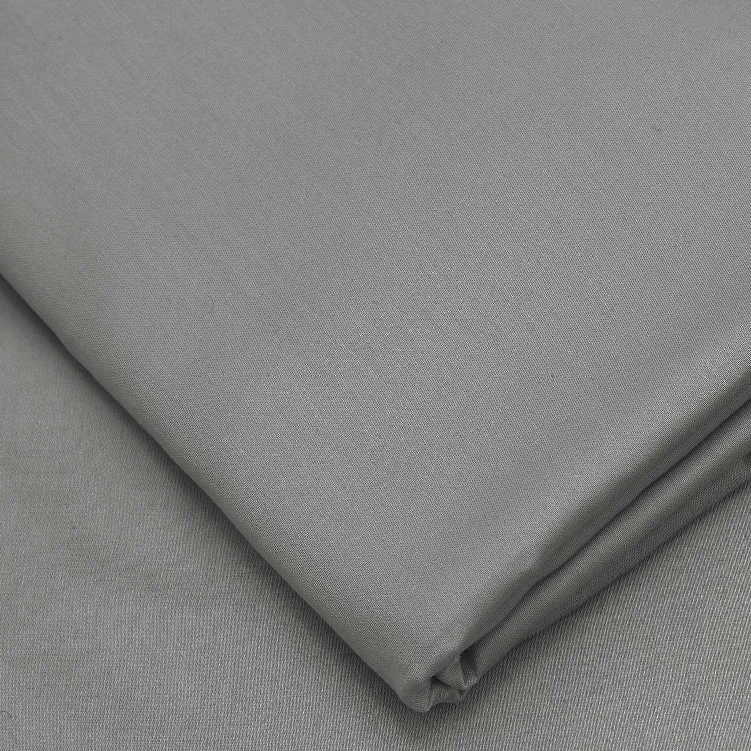 Çarçaf i vetëm fitted, saten, ngjyrë gri e errët, L'essentiel