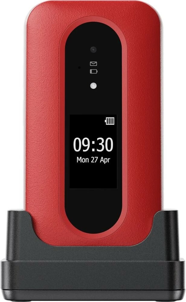 Celular Doro Leva L30, Clamshell, 2.8", 2 MP, 1150 mAh, Kuq, Bardhë