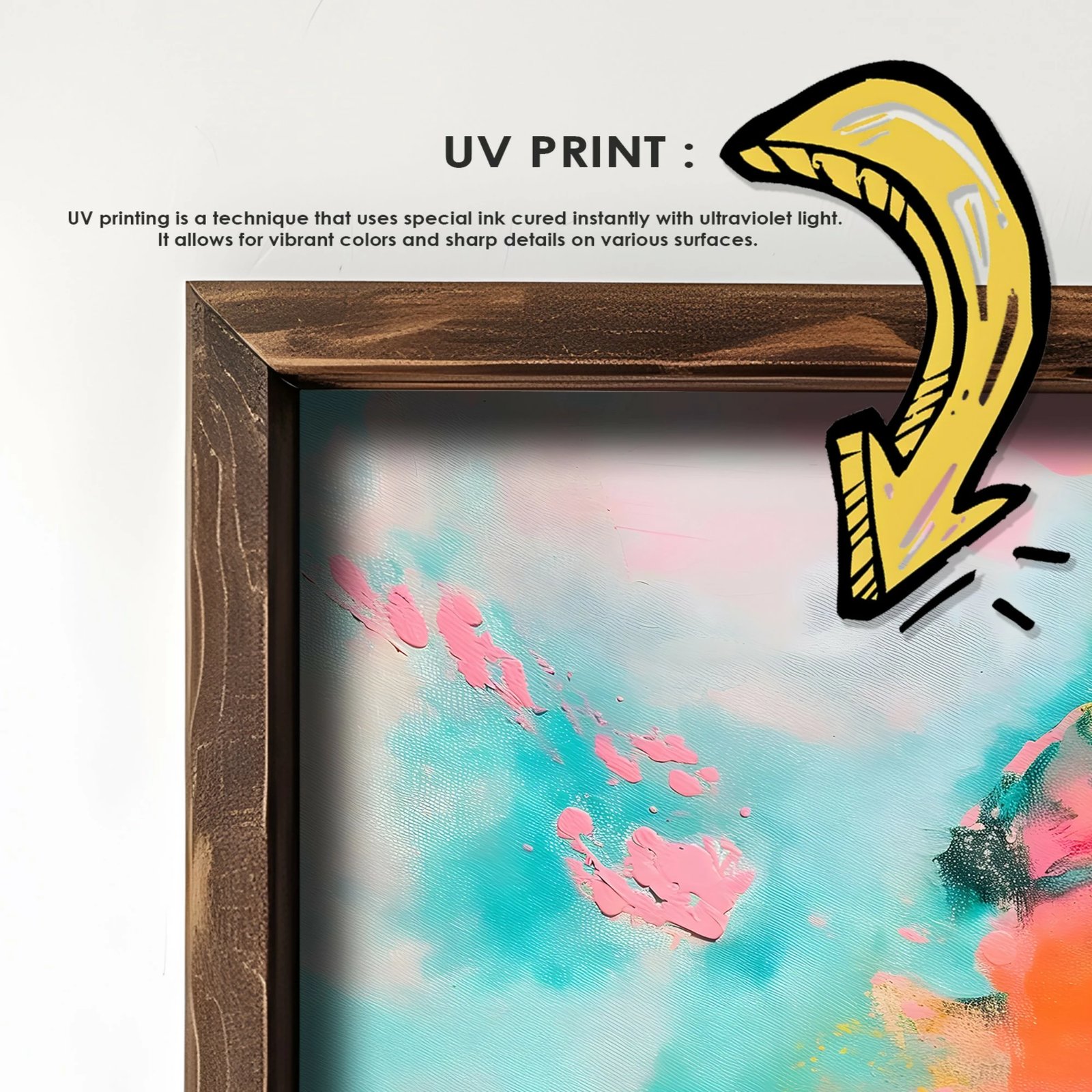 Pikturë dekorative me kornizë MDF, shumëngjyrëshe, Wallity GE173-L