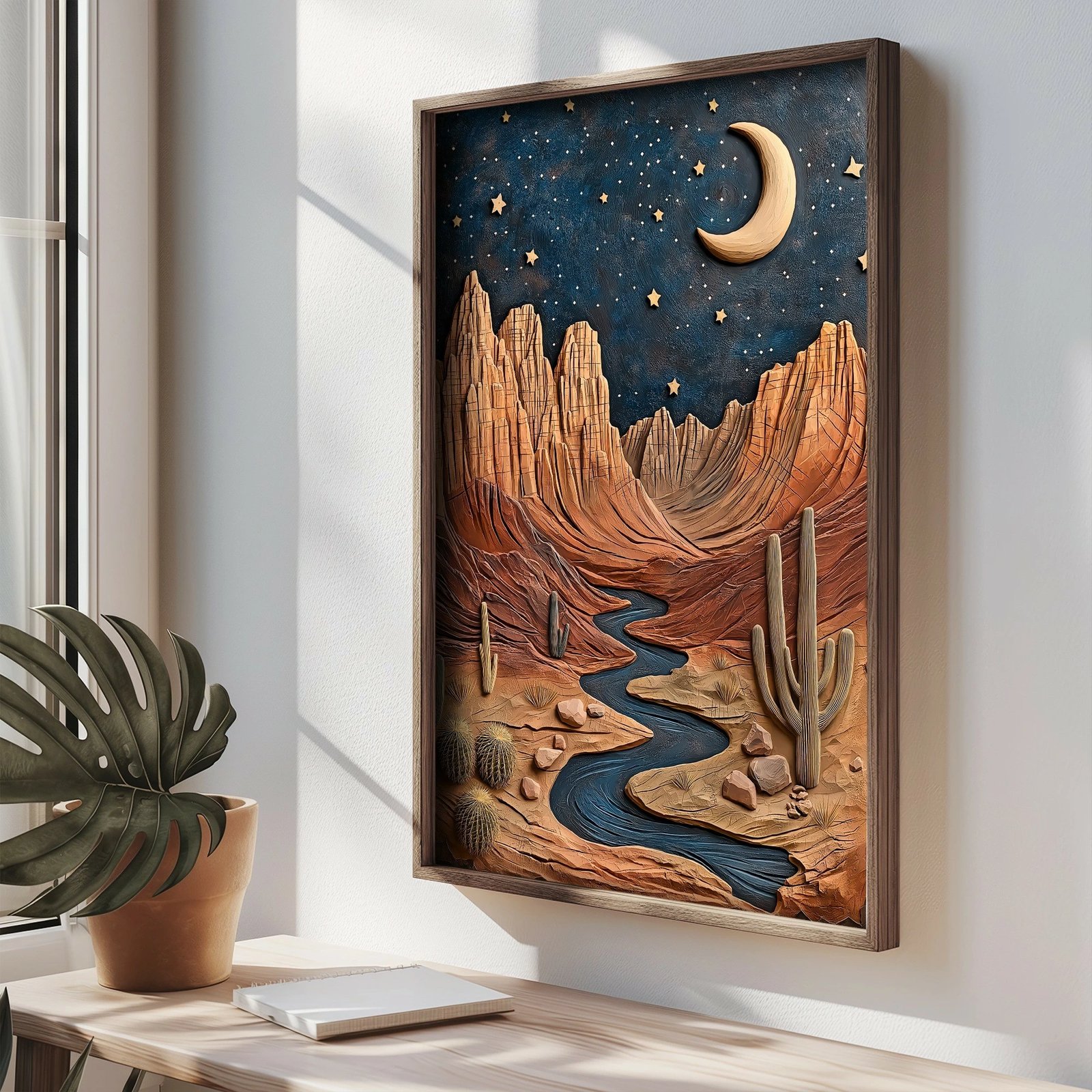 Pikturë dekorative me kornizë MDF, shumëngjyrëshe, Wallity, TUN091-L, 35x47x2 cm