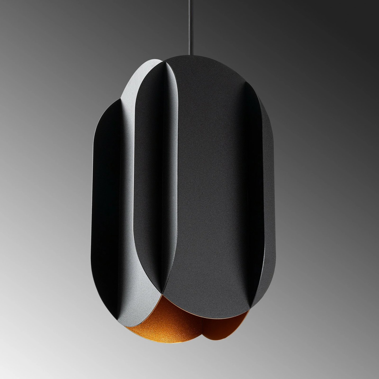 Llambë tavani Opviq, Corner, e zezë, 20x35cm