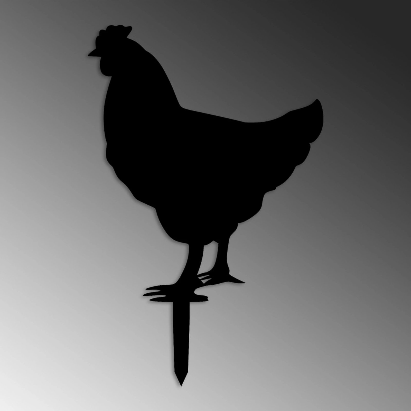 Dekor për kopsht, pulë, ngjyrë e zezë, Aberto Design, 64x42cm