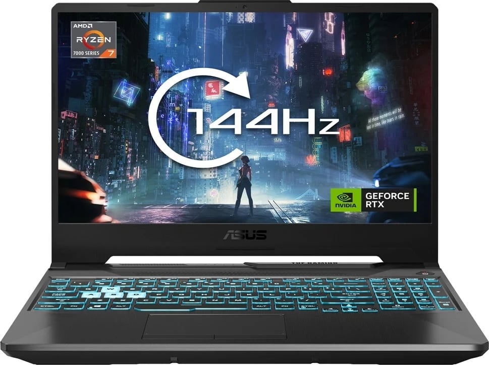 Laptop gaming ASUS TUF Gaming A15 FA506NCR-WH71, Ryzen 7 7435HS, 16 GB RAM, 512 GB SSD, RTX 3050, 15.6", i zi