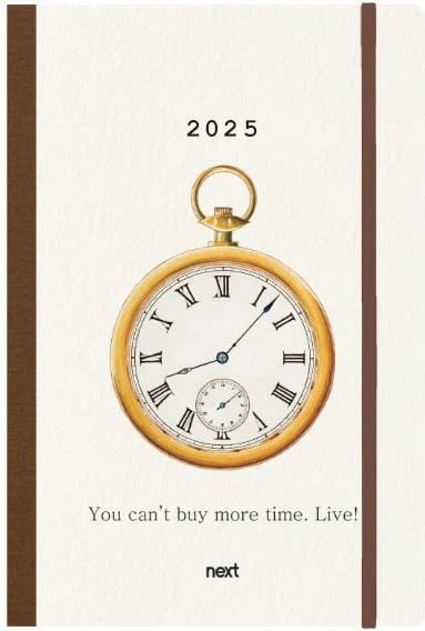 Kalendar ditor NEXT 2025, me kapak fleksibël dhe elastik, 14x21cm