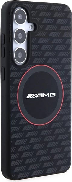Mbështjellës Mercedes AMG Silicone Carbon Pattern MagSafe për Samsung Galaxy S24+, i zi