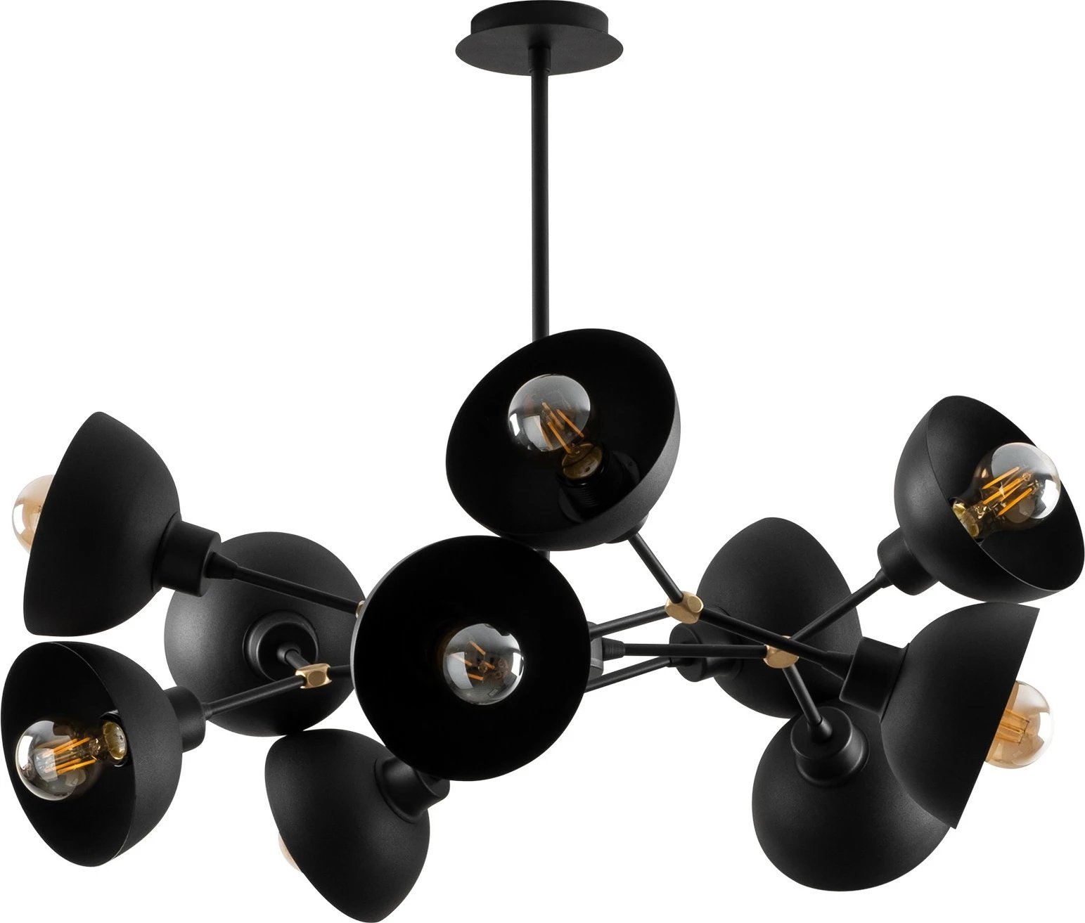 Llambë tavani industriale Opviq, Dram - 1091, ngjyrë e zezë, 75x75x60cm