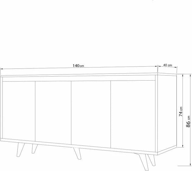 Konsol Hanah Home, Shans, ngjyrë travertin