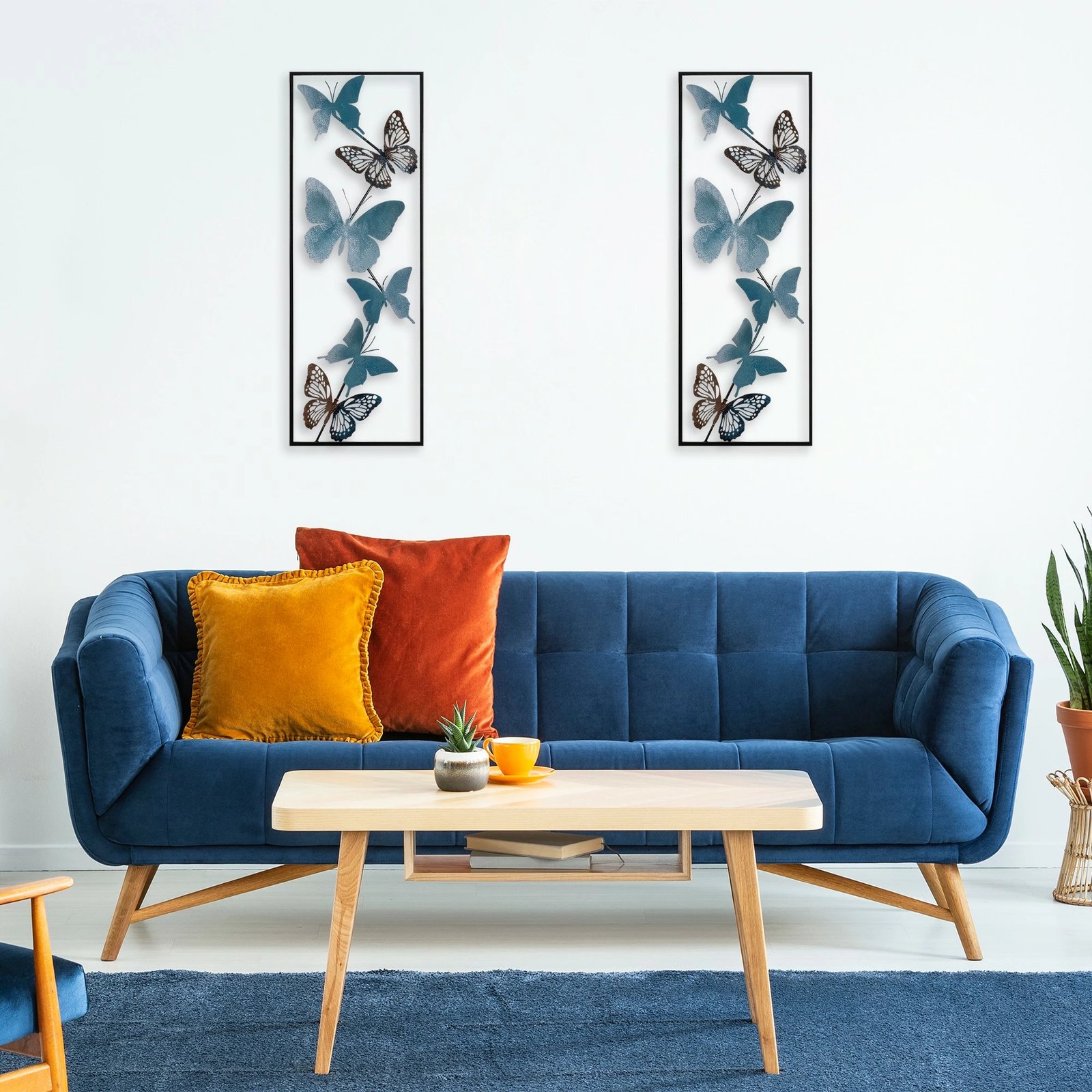 Aksesor dekorativ metalik për mur Wallity, Tavus