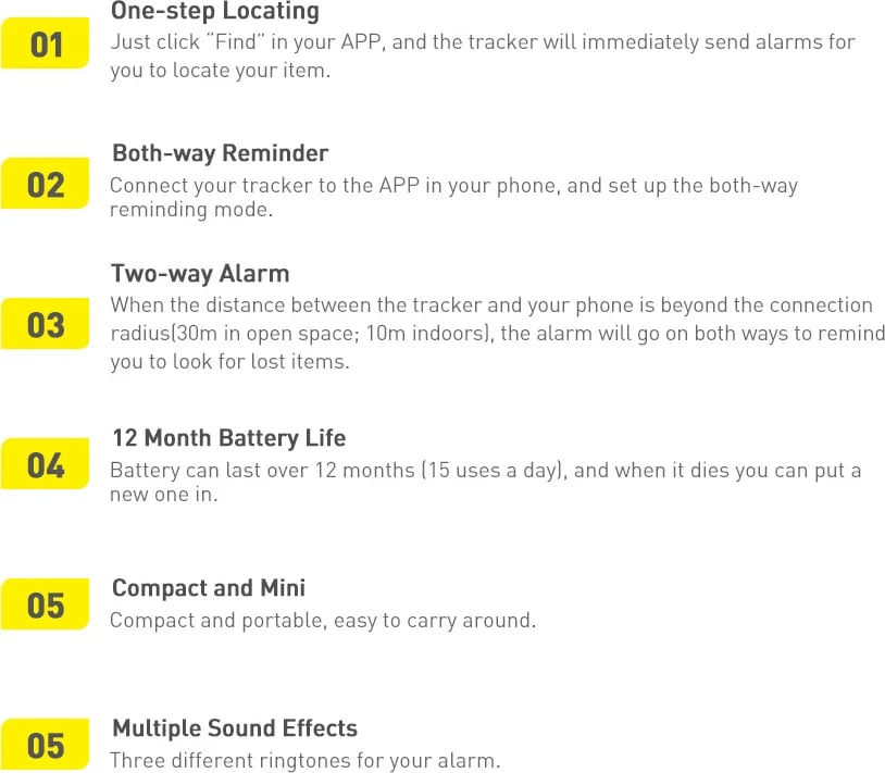 GPS tracker i mençur Baseus T2 Pro për çelësa, çantë, fëmijë, i bardhë