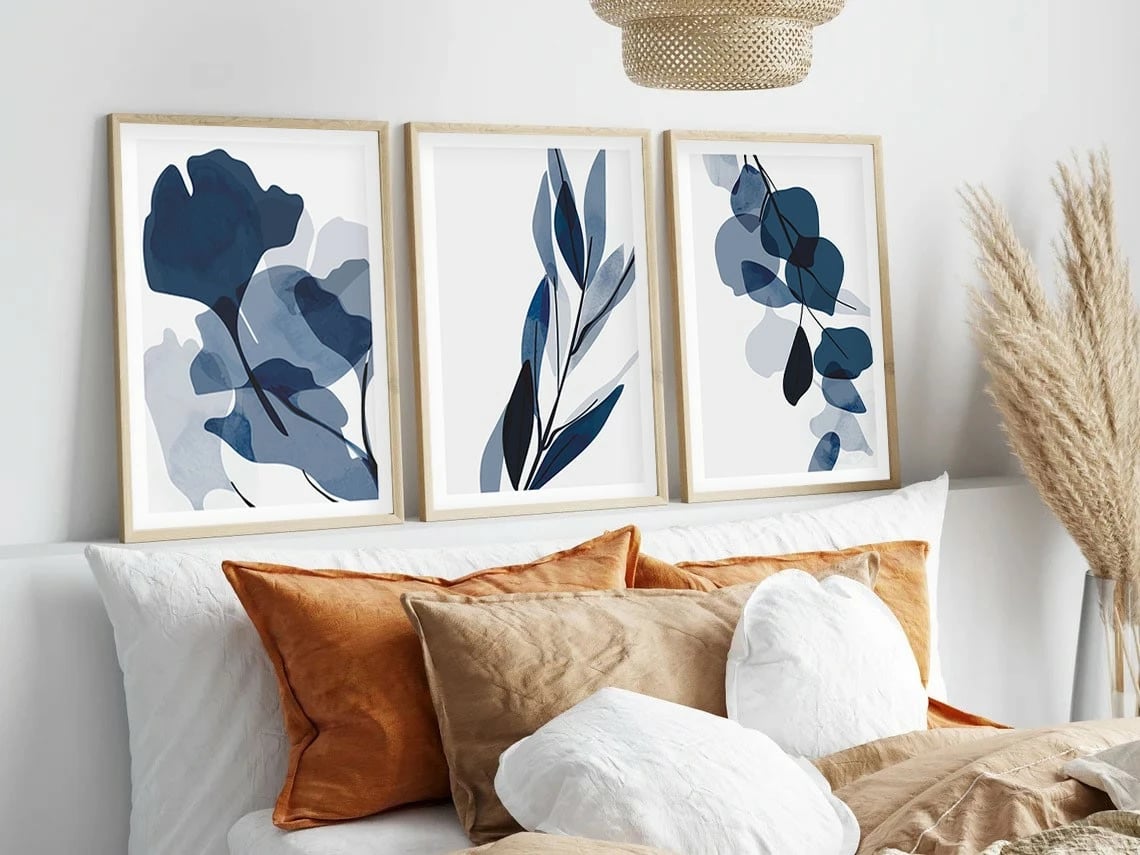 Pikturë dekorative me kornizë MDF (3 copë), Wallity, Huhu207, 30x40cm