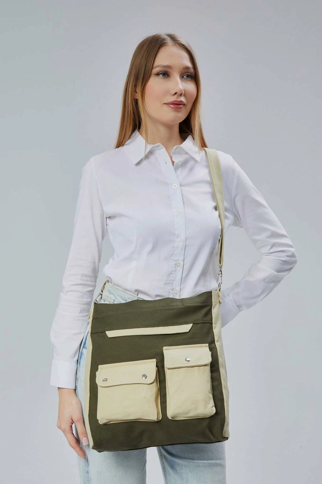Tote bag Zoozie Bags, e gjelbër e errët, 2356