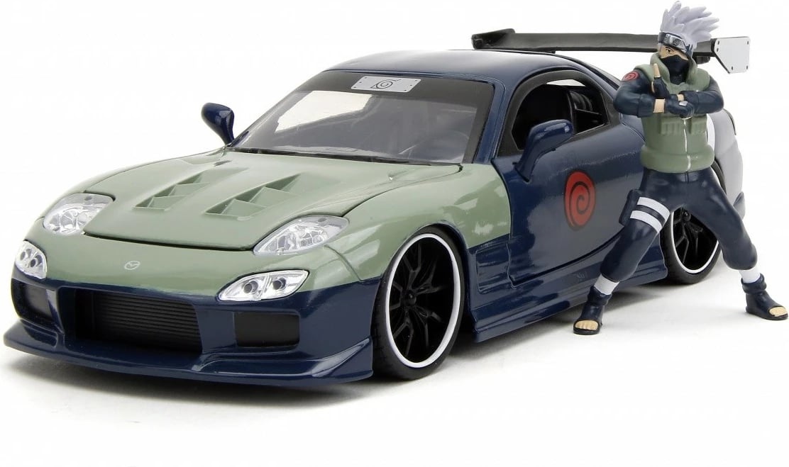 Makine model Jada Toys Mazda RX-7 1:24 me figurë Kakashi Hatake, Naruto Shippuden, Jeshile/Kaltër Makine model Jada Toys Mazda RX-7 1:24 me figurë Kakashi Hatake, Naruto Shippuden, Jeshile/Kaltër