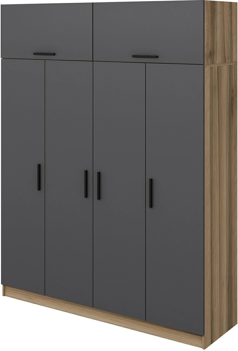 Dollap garderobe Skye Decor, ngjyrë antracit, 7528