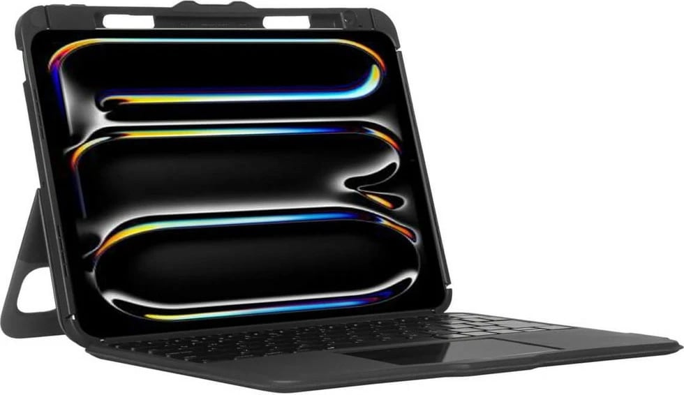 Mbështjellës me tastierë Bluetooth Targus VersaVu për iPad, Nordic, i zi