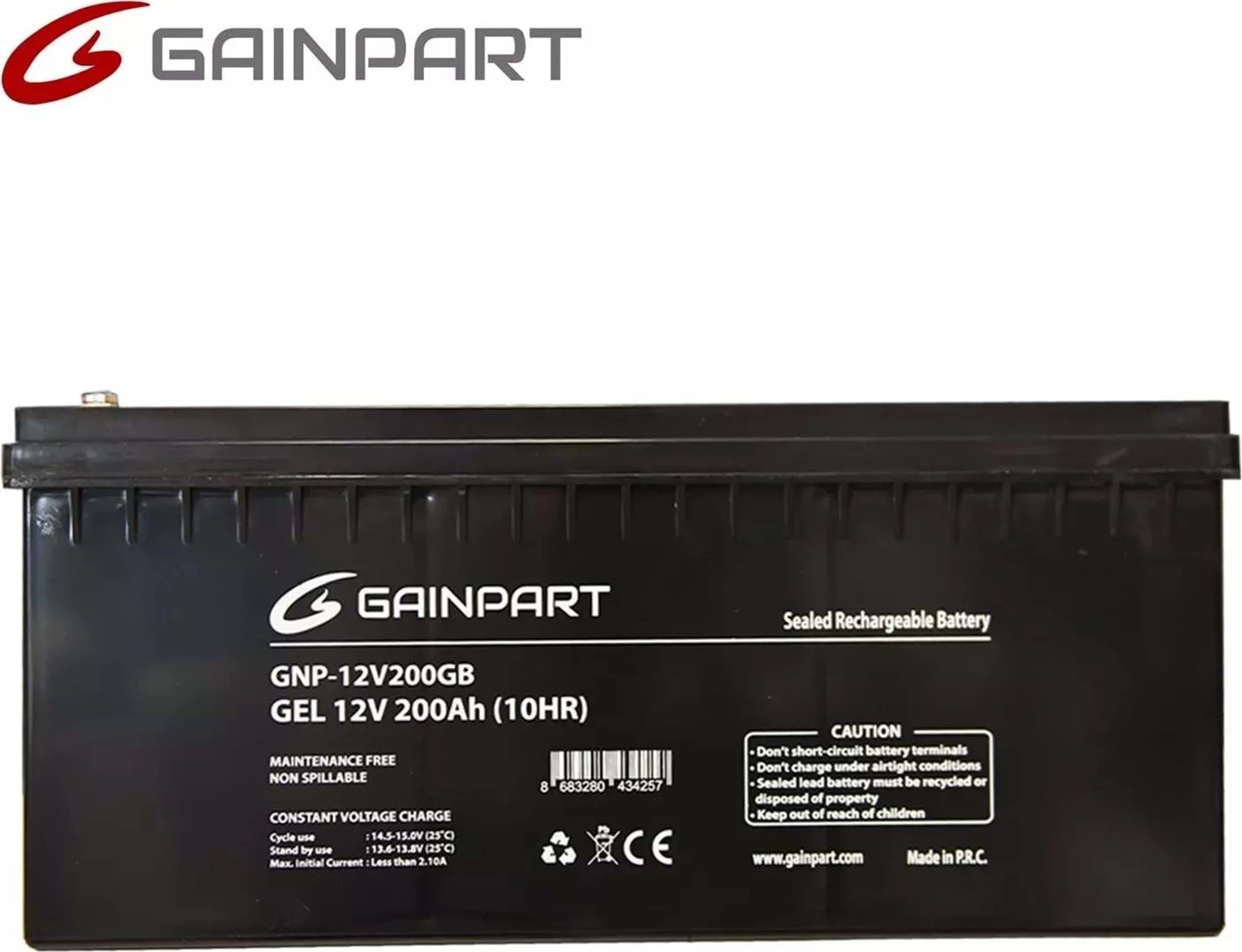 GNP-12V200GB GEL Battery 12v200AH Black Color