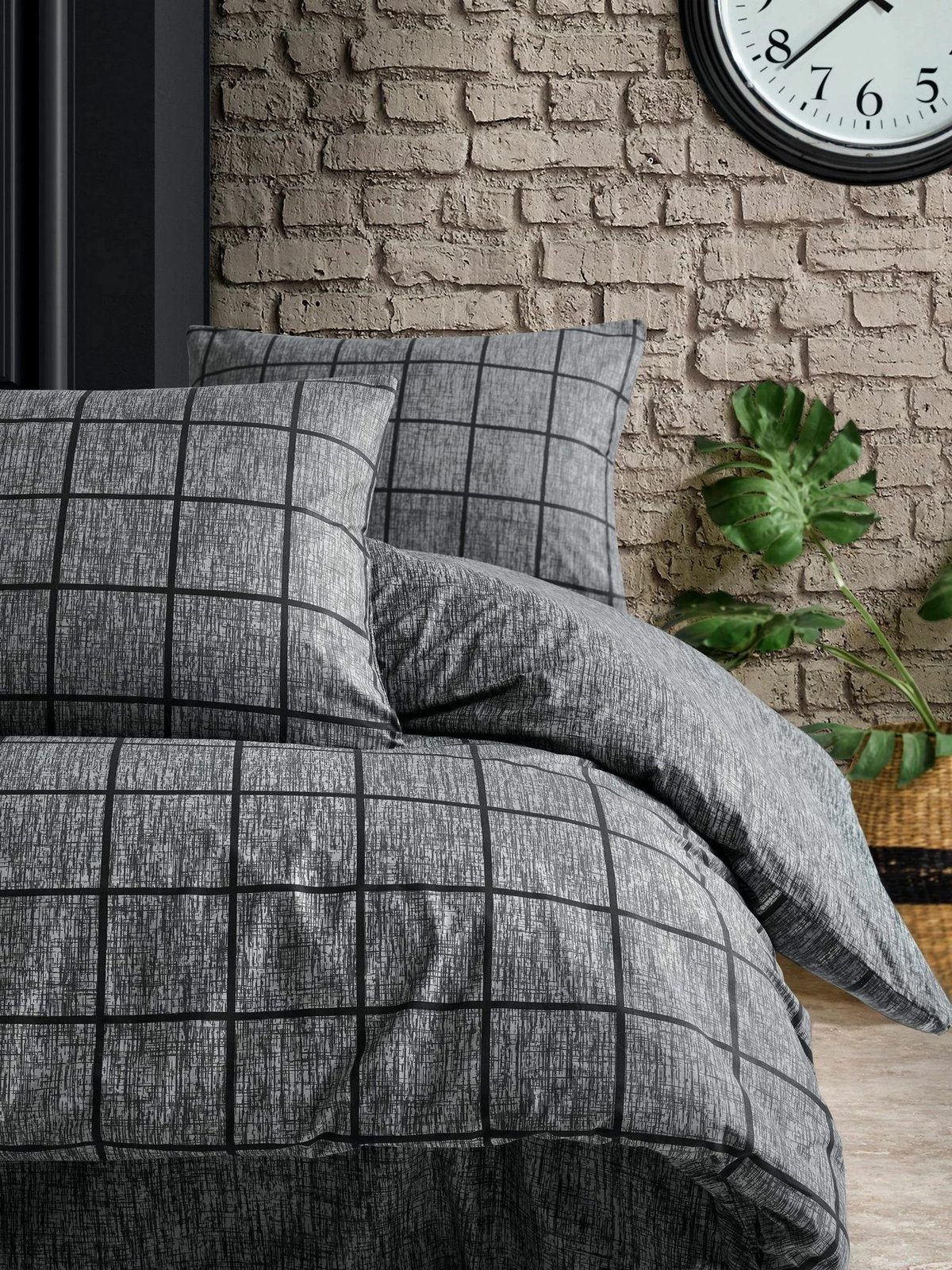 Set mbulesë për jorgan King, ngjyrë e zezë, Kare, L'essentiel Set mbulesë për jorgan King, ngjyrë e zezë, Kare, L'essentiel