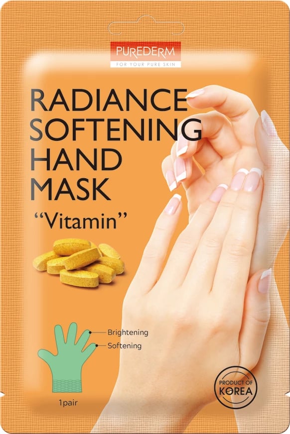 Maskë për duar për femra Purederm Radiance Softening Hand Mask Vitamin, 1 palë