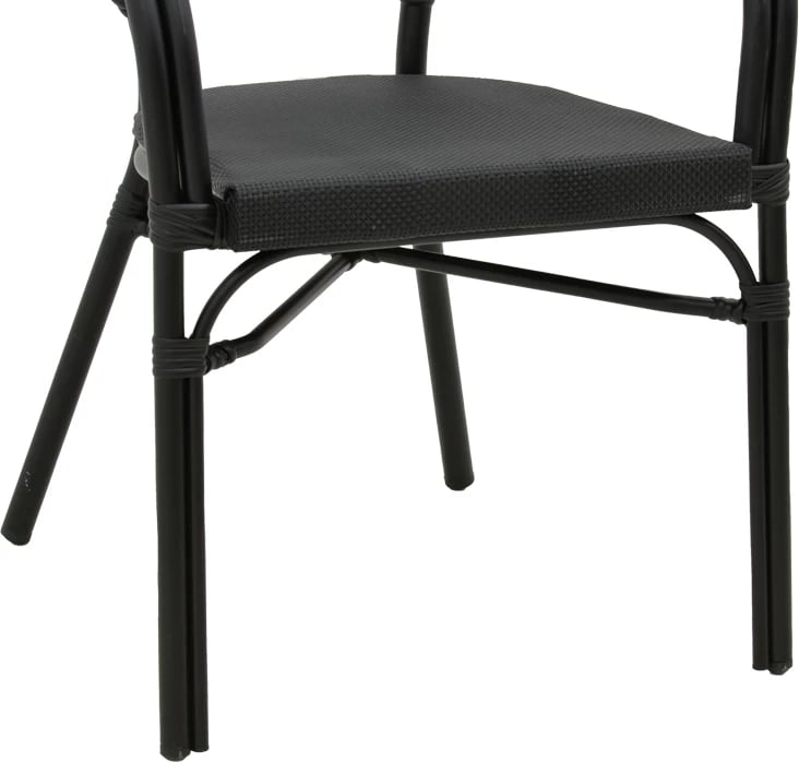 Karrige Elyza alumini i zi-tekstilen i zi 57x62x84cm