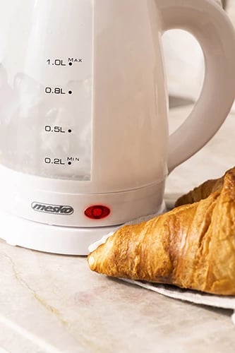 Çajnik elektrik, Adler, MS1276, 1.0 L, 1350-1600W, plastikë, bardhë