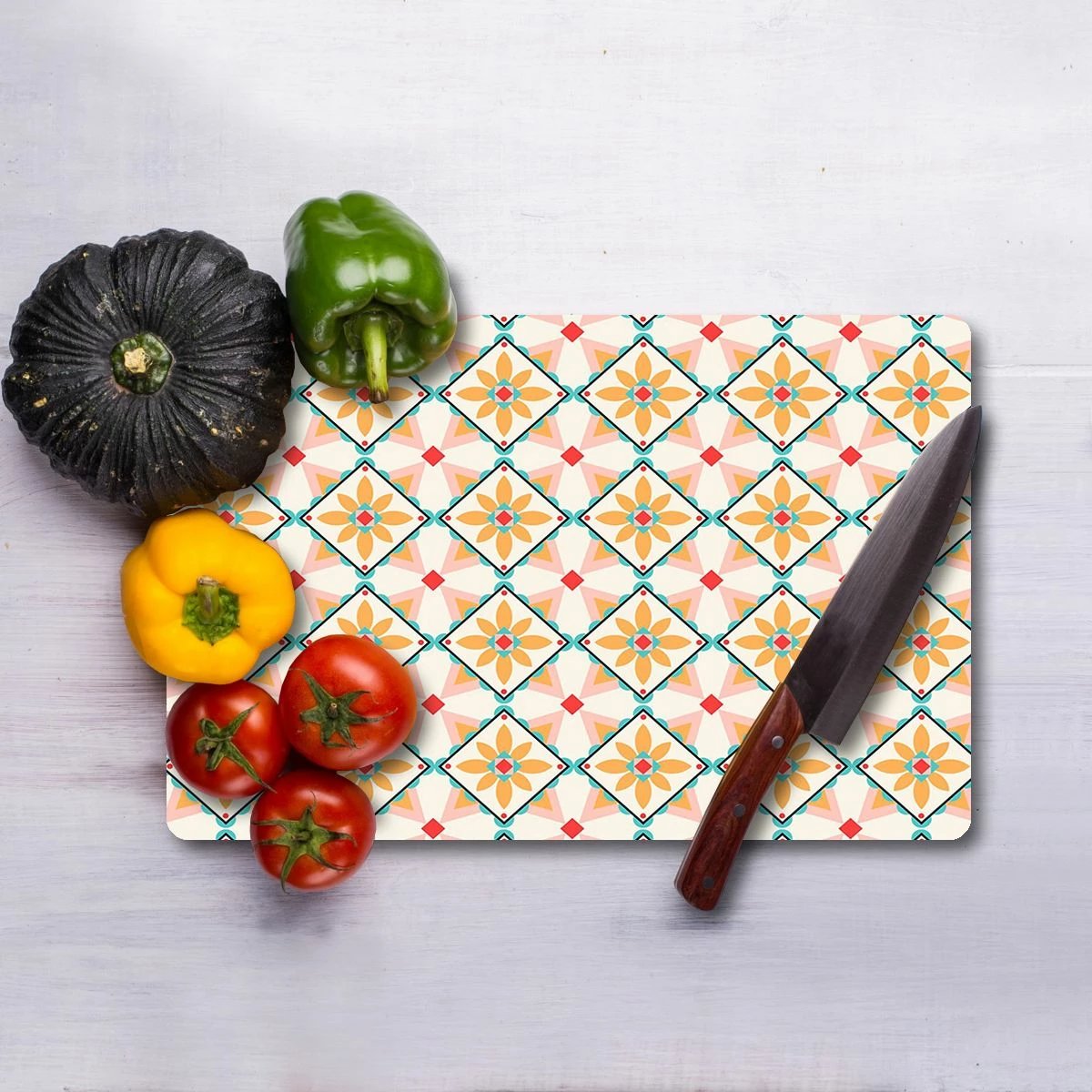 Dërrasë prerëse Hermia, qelq i temperuar, shumëngjyrëshe, Ckt34 - 3040, 30x40cm Dërrasë prerëse Hermia, qelq i temperuar, shumëngjyrëshe, Ckt34 - 3040, 30x40cm