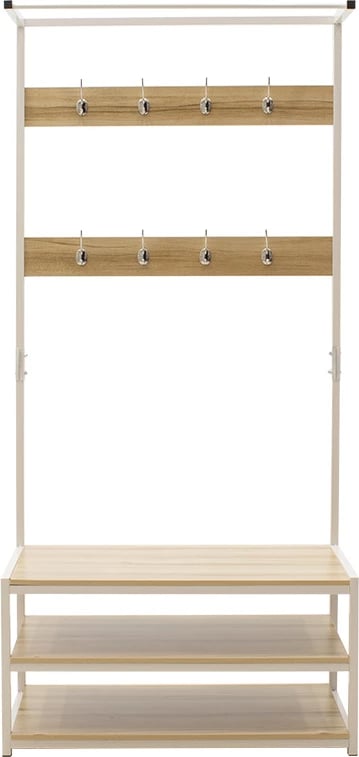 Njësi hyrëse Ralph MDF, ngjyrë bardhë-lisi, 80x40x170cm