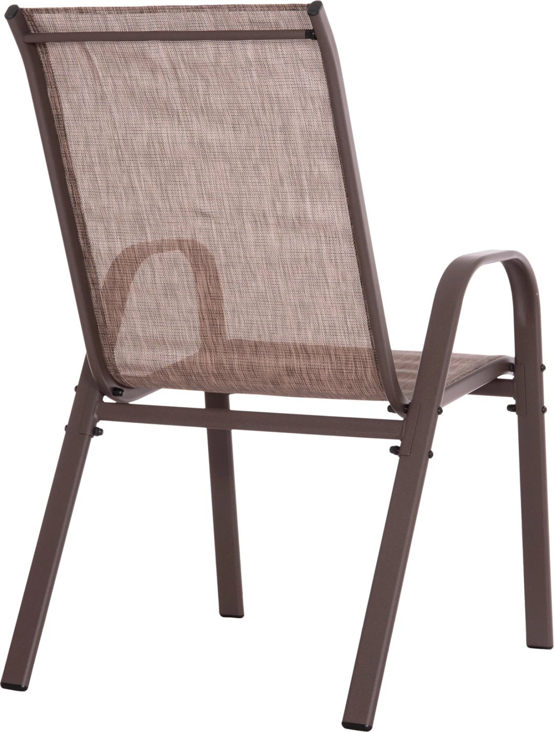 Karrige për jashtë LEON, kornizë metali ngjyrë kafe & tekstilene-4 copë, 55x70x91Hcm., set prej 4 copësh