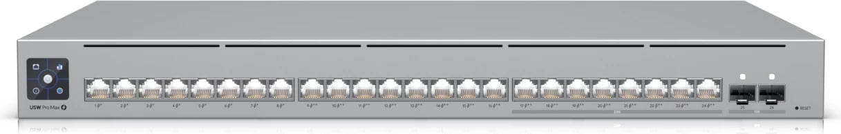 Switch Ubiquiti UniFi Pro Max 24 PoE USW-Pro-Max-24-PoE, 24 porta, 400W, argjendtë