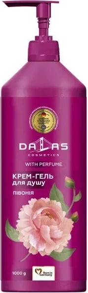 Xhel dushi për femra Dalas Peony 1000g Xhel dushi për femra Dalas Peony 1000g