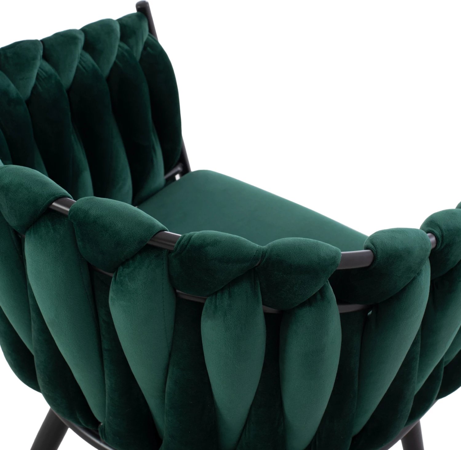 Poltronë Luanda, kadife, ngjyrë selvi, këmbë metalike, FH8741.03, 60x54x78 cm, set prej 2 copë