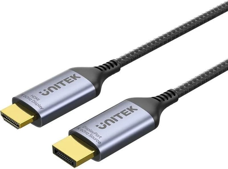 Kabllo UNITEK DisplayPort 1.4 në HDMI 2.1, 1.8M, E zezë