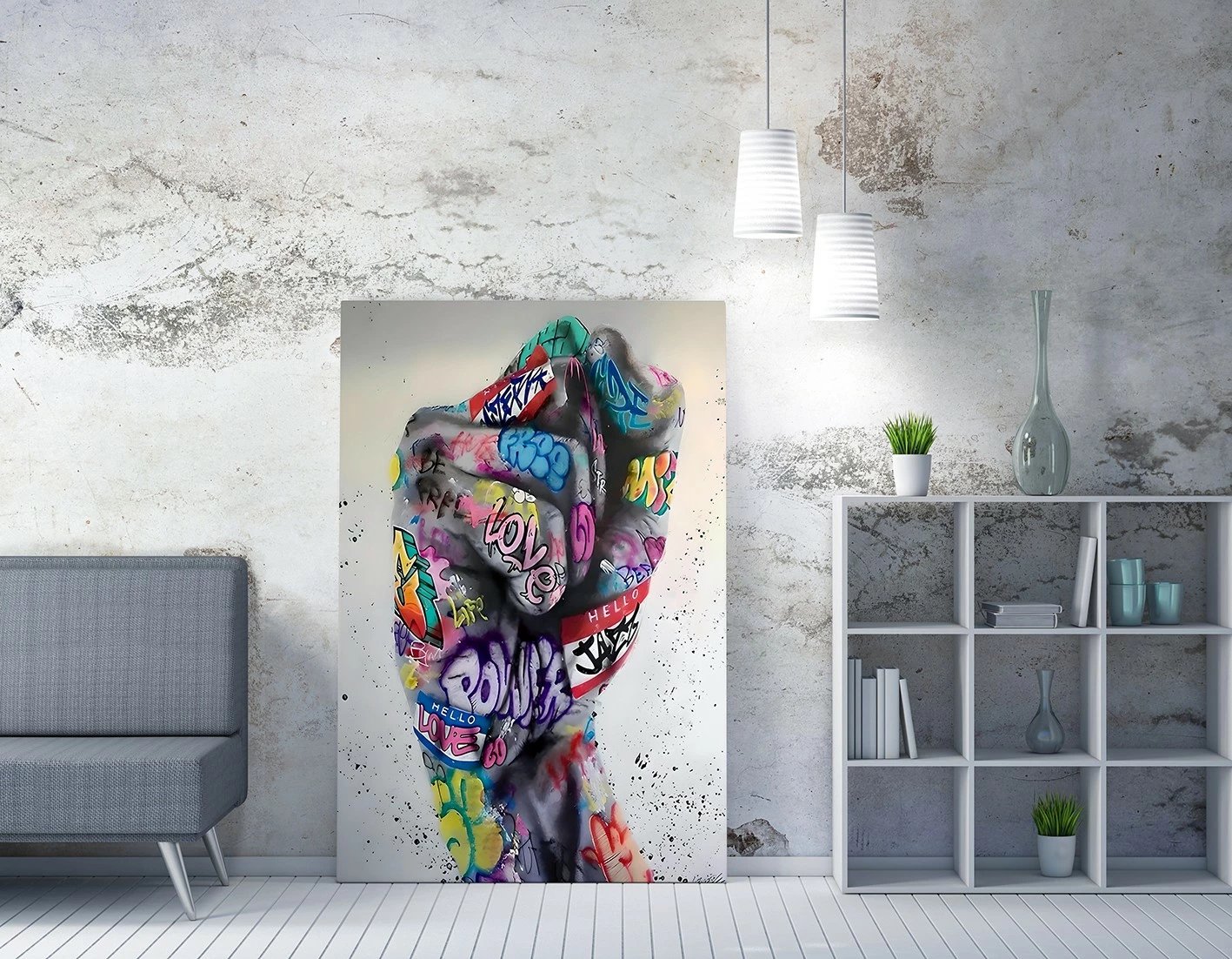 Pikturë dekorative në kanavacë, shumëngjyrëshe, Wallity WY349, 50x70cm